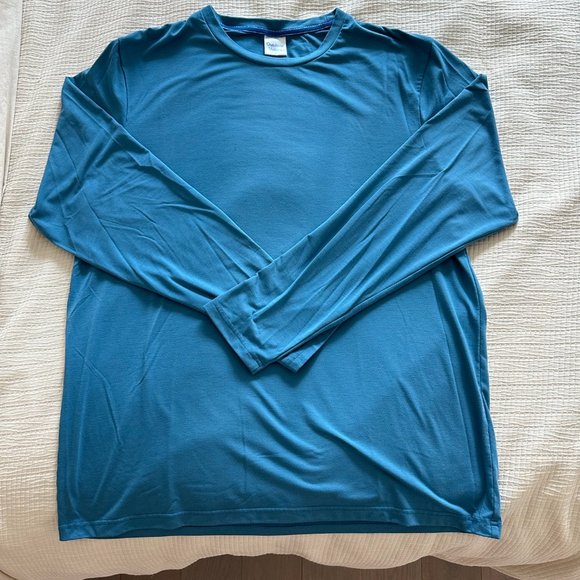 Mens Outdoor Voices Blue Long Sleeve Work Out Shirt Medium - Picture 2 of 3